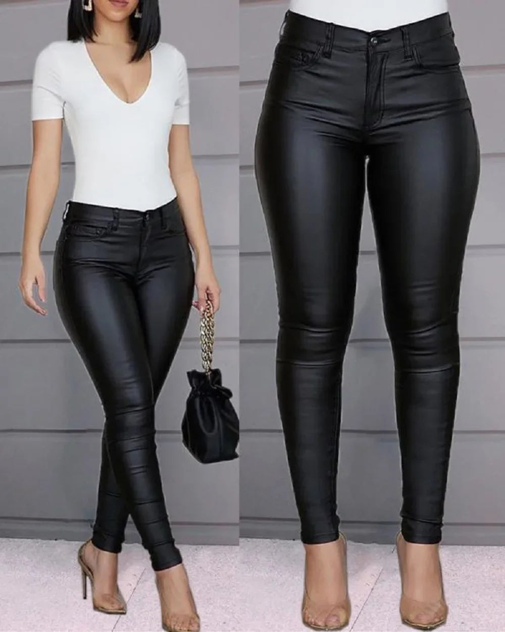 High Waisted Tight Pants - Piña Colada