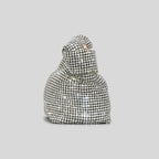 Luxury Rhinestone Knot Handle Evening Bag - Piña Colada