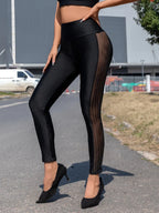 Solid High-Waist Stretch Leggings – Everyday Essential - Piña Colada