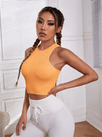 Striped Stretch Knit Tank Top - Piña Colada