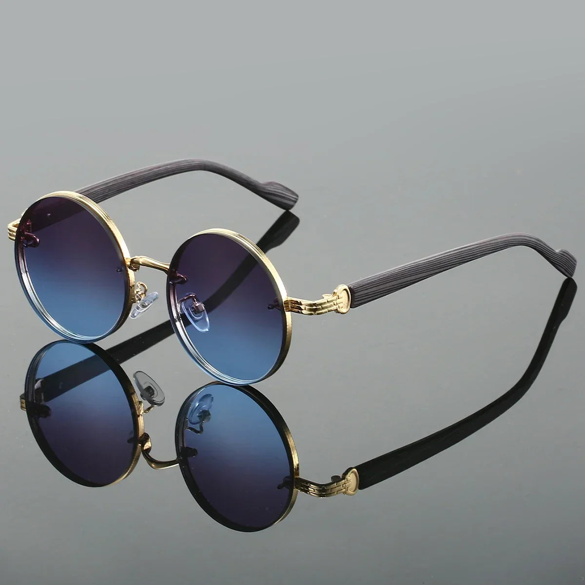 Vintage Round Sunglasses - Piña Colada
