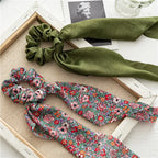 Print Bow Satin Long Ribbon - Piña Colada