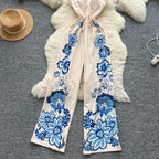 Vintage Printed Jumpsuit for Women – Full-Length Summer Romper with Mid Waist - Piña Colada