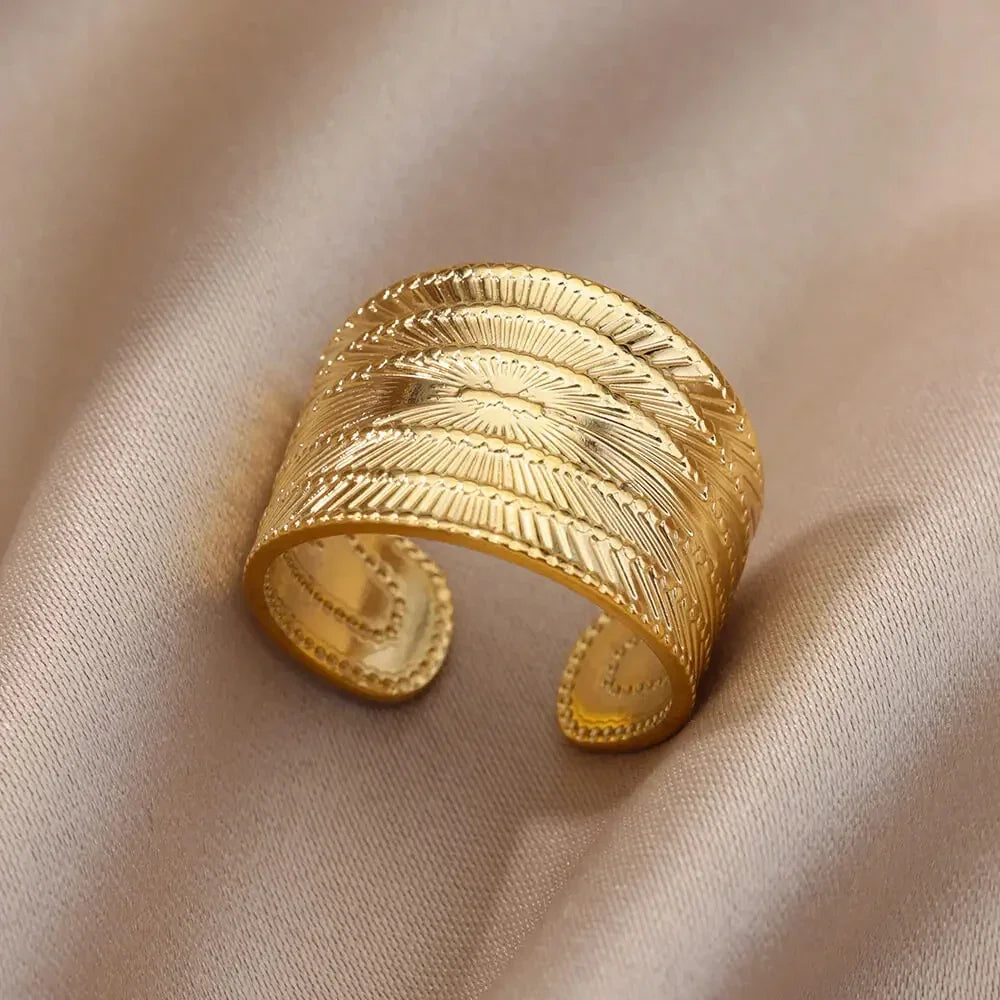 Stainless Steel Rings for Women Gold - Piña Colada