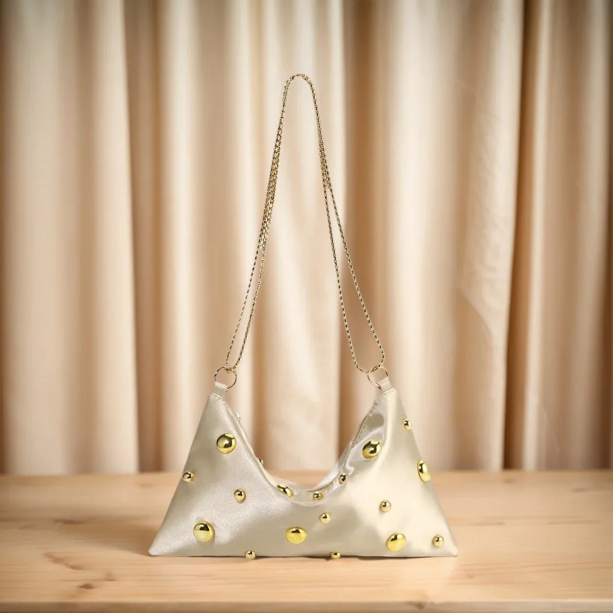 Women's Handbags Soft Satin Shoulder Chain Bag - Piña Colada