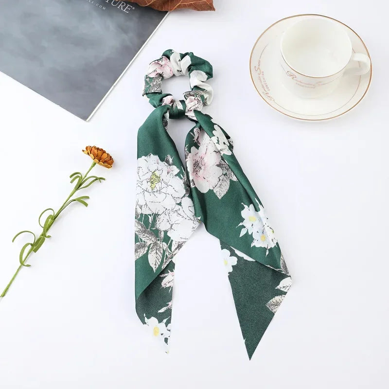 Satin Scrunchie Scarf - Piña Colada