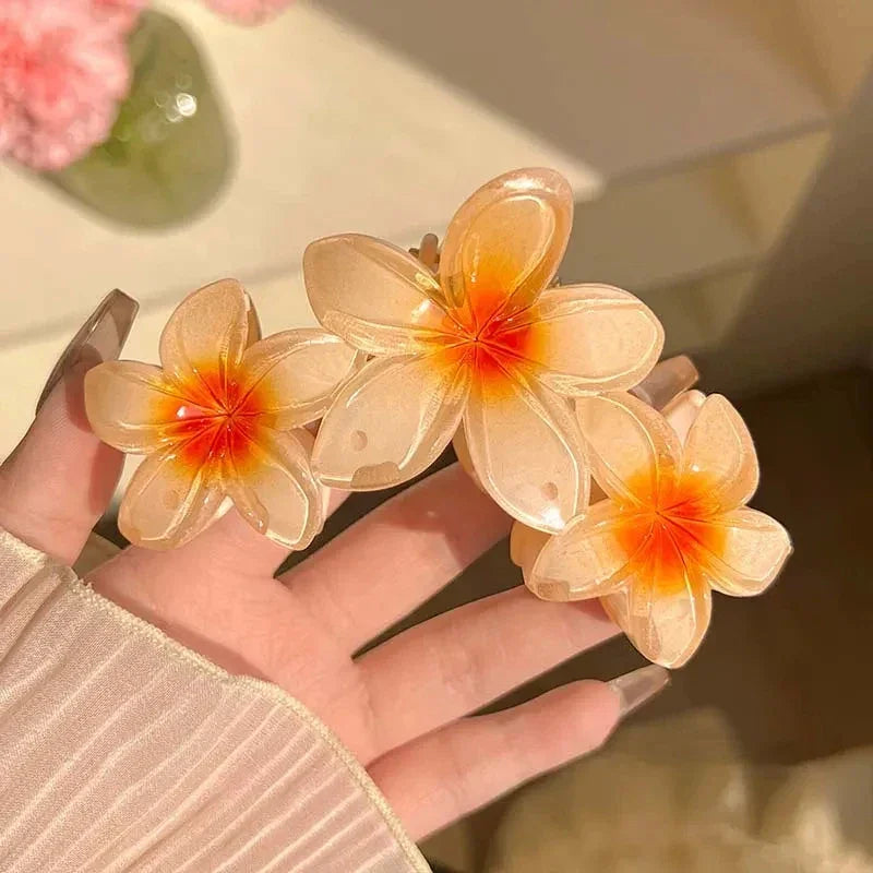Flower Hair Claw Clips - Piña Colada