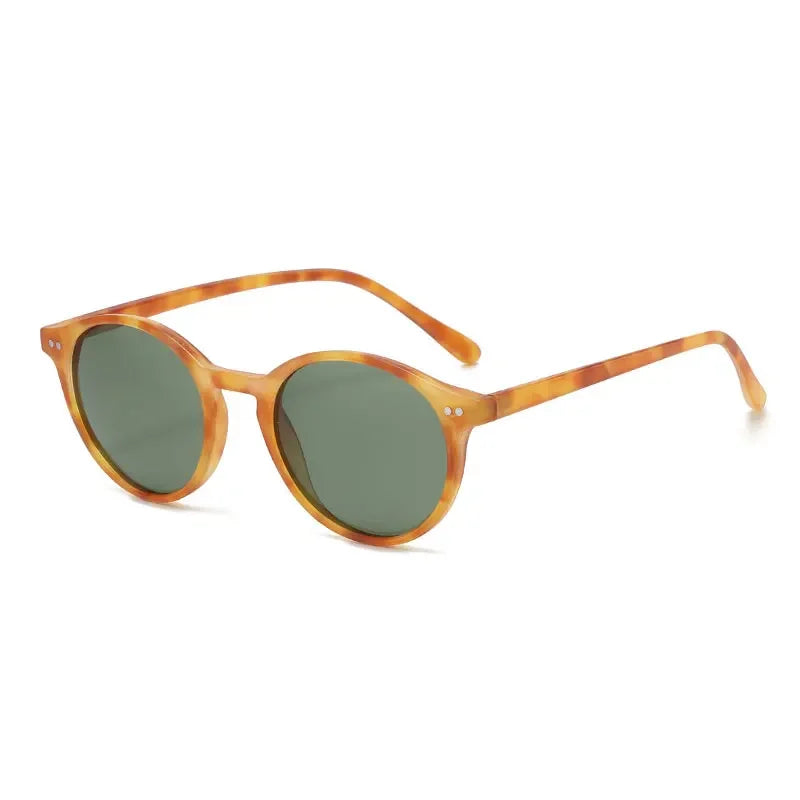 Retro Round Polarized Sunglasses - Piña Colada