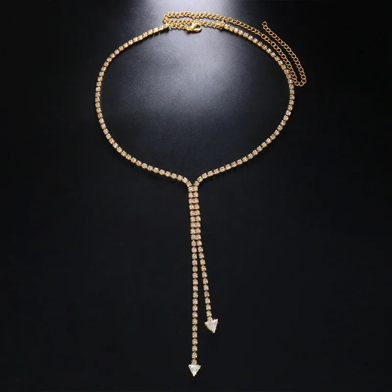 Simple Fine Chain Rhinestone - Piña Colada