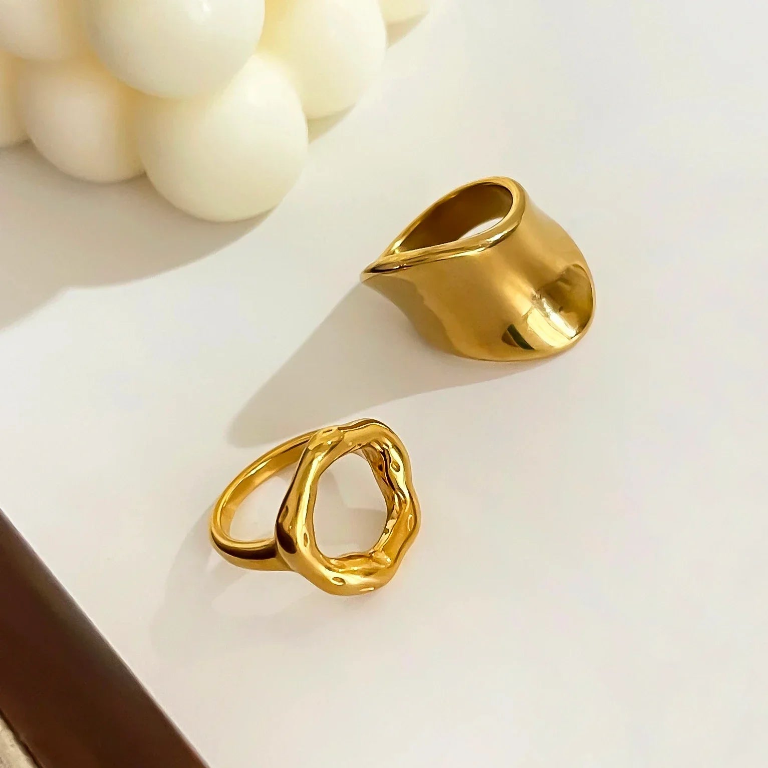Gold Plated Rings - Piña Colada