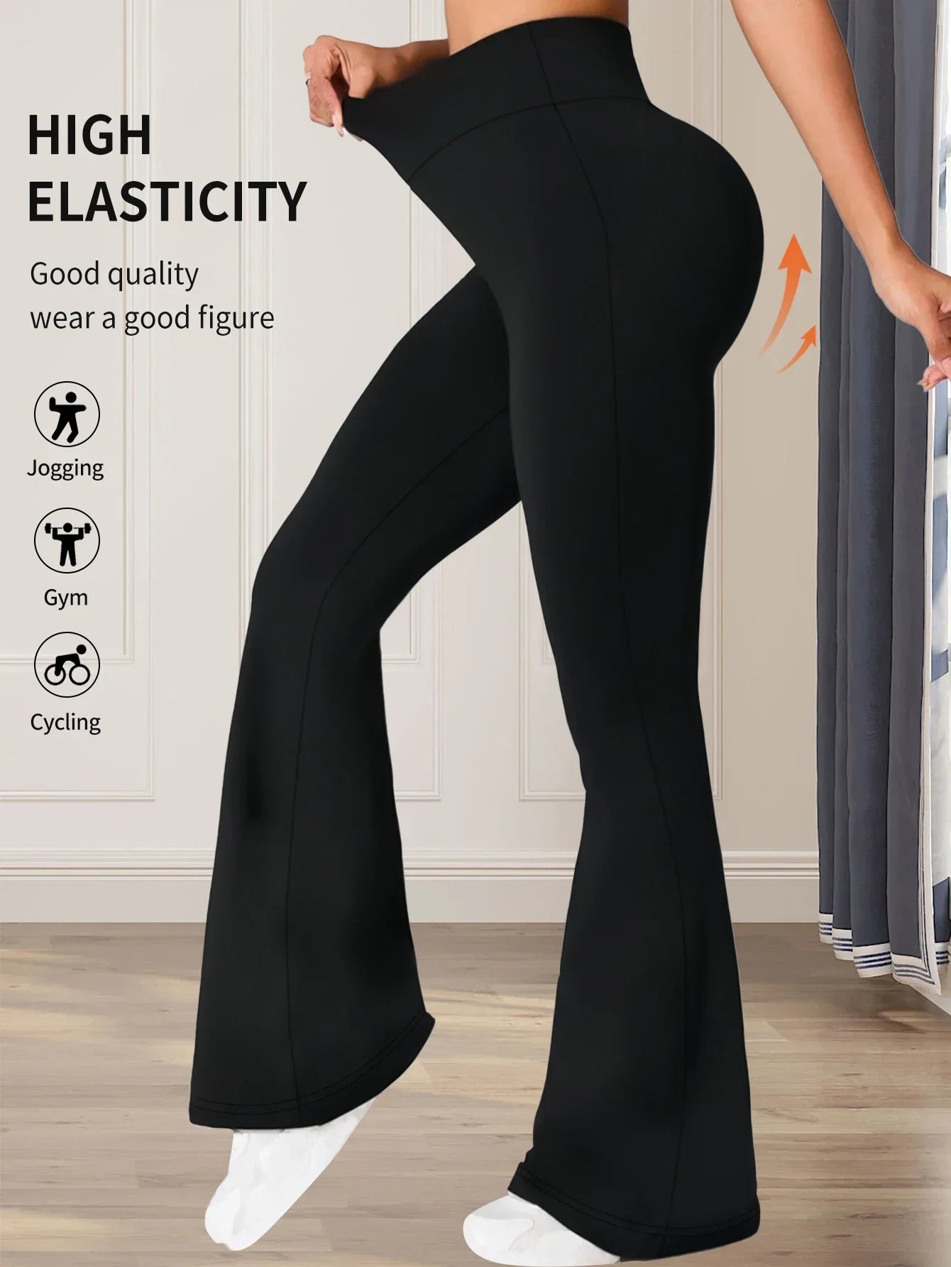 High Waisted Pants Slim - Piña Colada