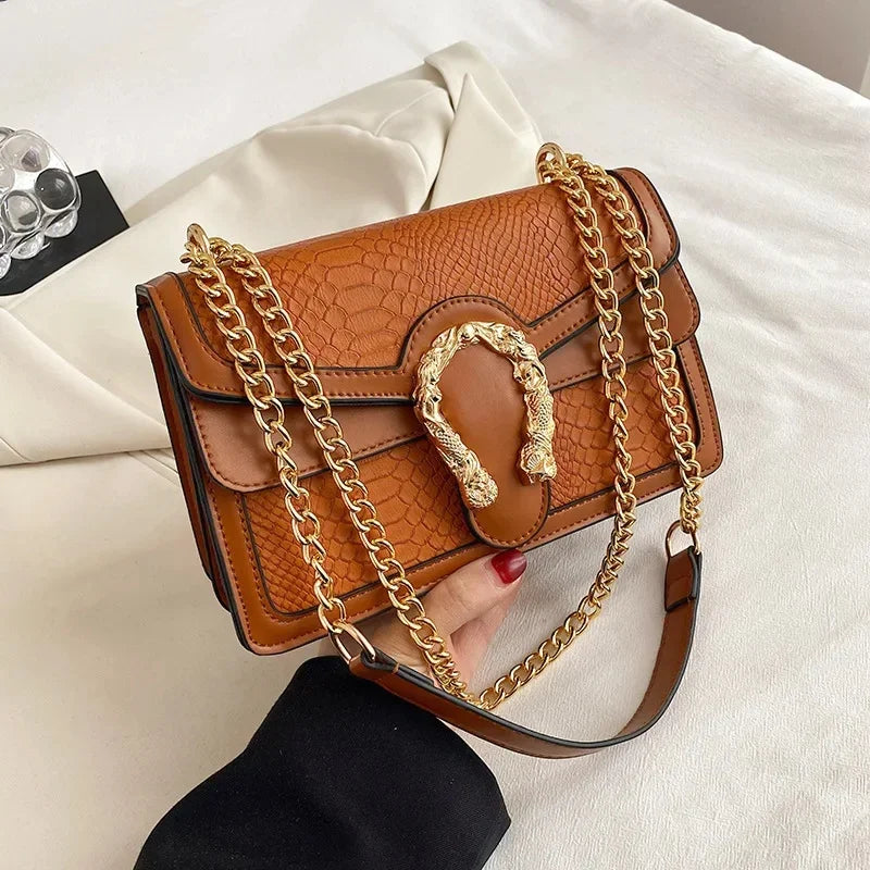 Gold Chain Crossbody Bag - Piña Colada