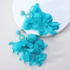 Lace Flower Cotton Drop Earrings - Piña Colada