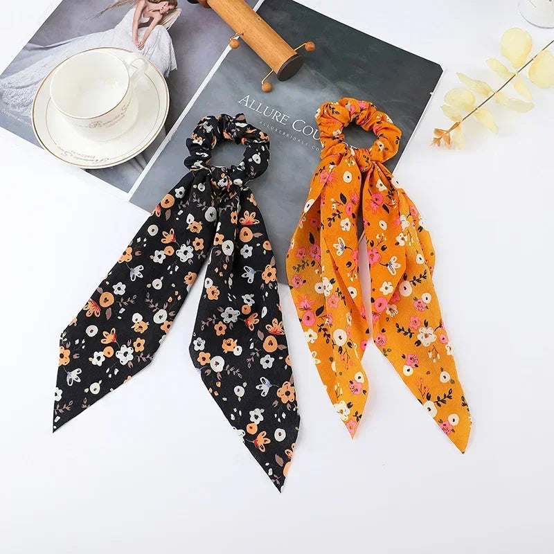 Satin Scrunchie Scarf - Piña Colada