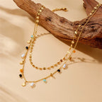 316L Stainless Steel Pearl Necklace - Piña Colada