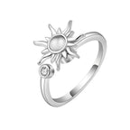Spinner Ring Crystal Flower - Piña Colada