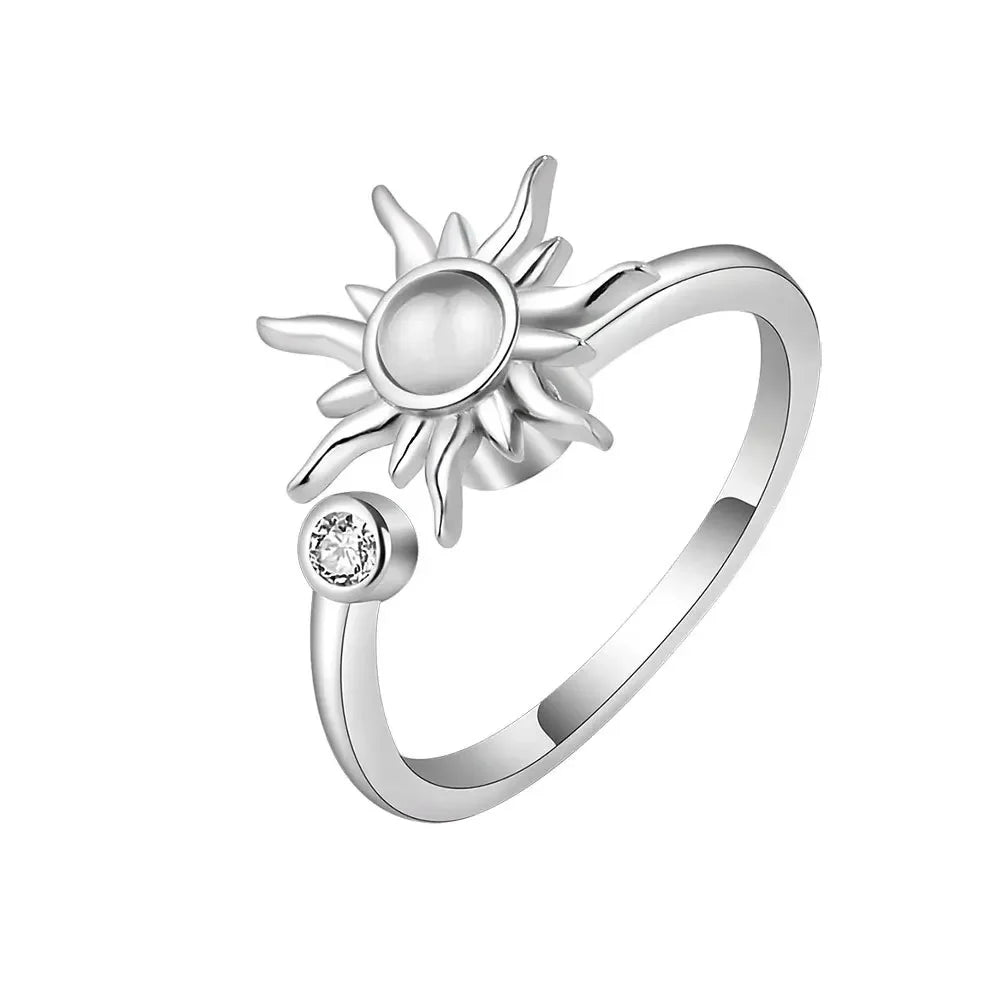Spinner Ring Crystal Flower - Piña Colada