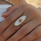 18k Gold Plated Minimalist Ring - Piña Colada