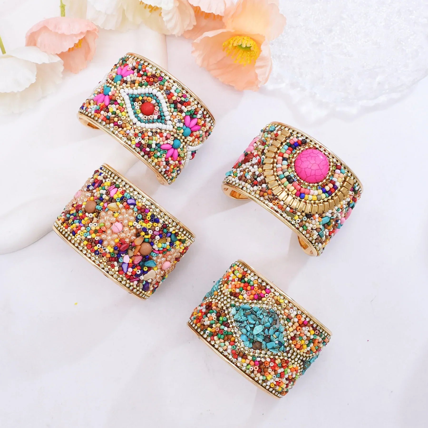 Bohemian Colorful Rice Beads Handmade - Piña Colada