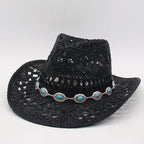 Summer Bohemian Shell Straw Hat - Piña Colada