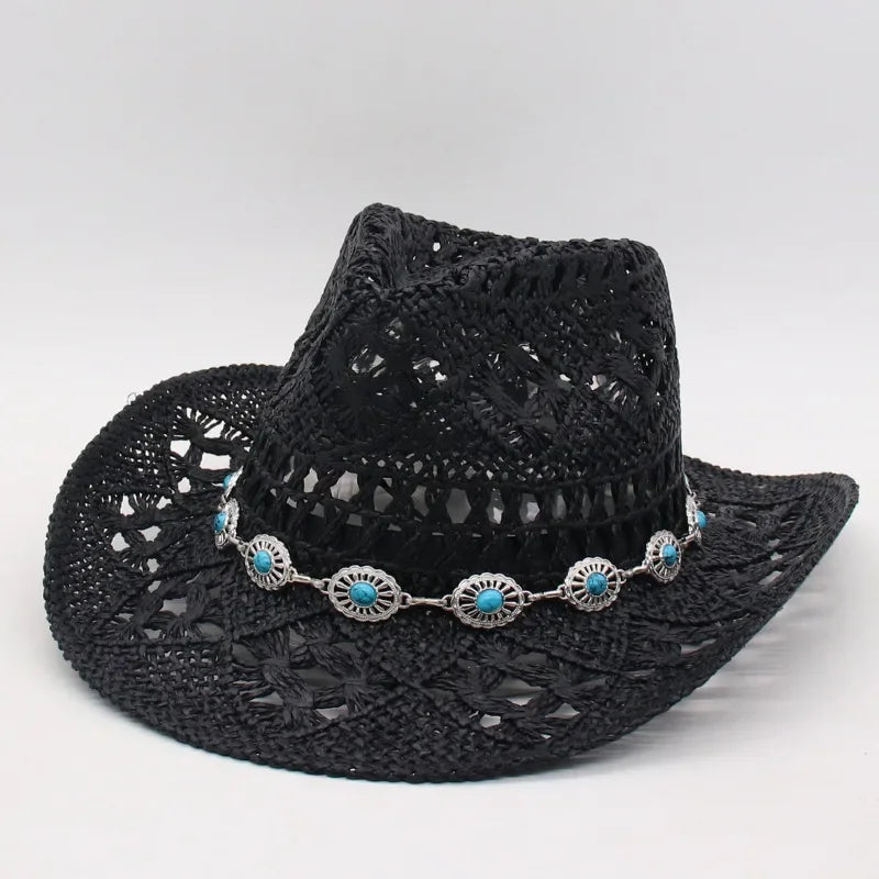 Summer Bohemian Shell Straw Hat - Piña Colada