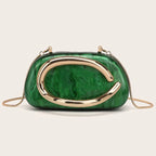 Gold Metal Crossbody Bag for Women’s Evening - Piña Colada