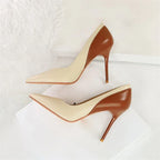 Pointed Toe Pumps Thin Heels - Piña Colada