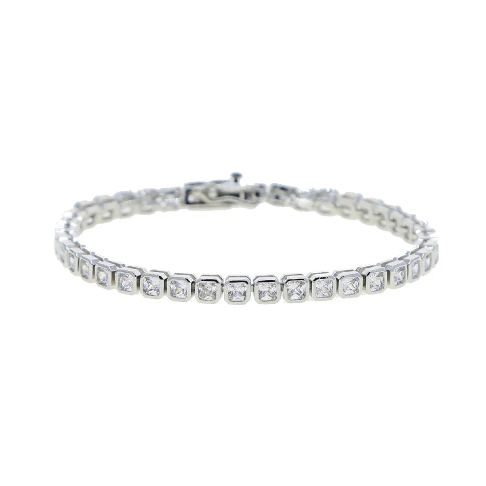 Zirconia Tennis Chain Bracelet - Piña Colada