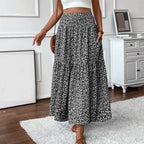 Floral Print Elastic Waist Loose - Piña Colada