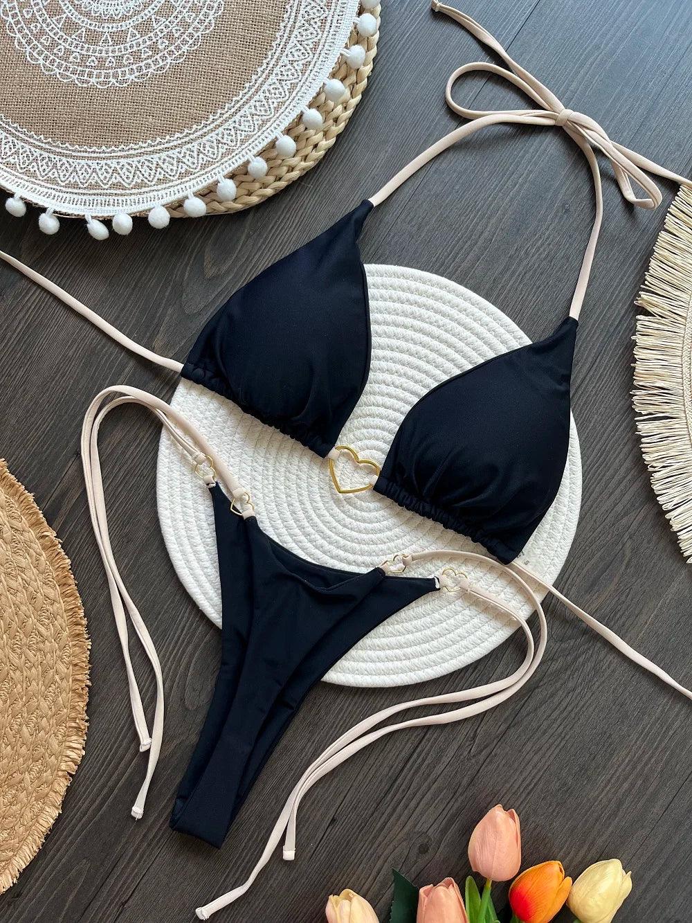 Tropical Vibe Printed Bikini Set - Piña Colada
