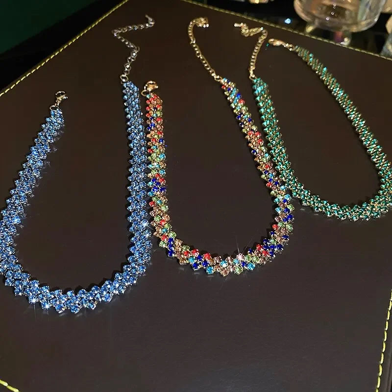Full Rhinestone Choker - Piña Colada