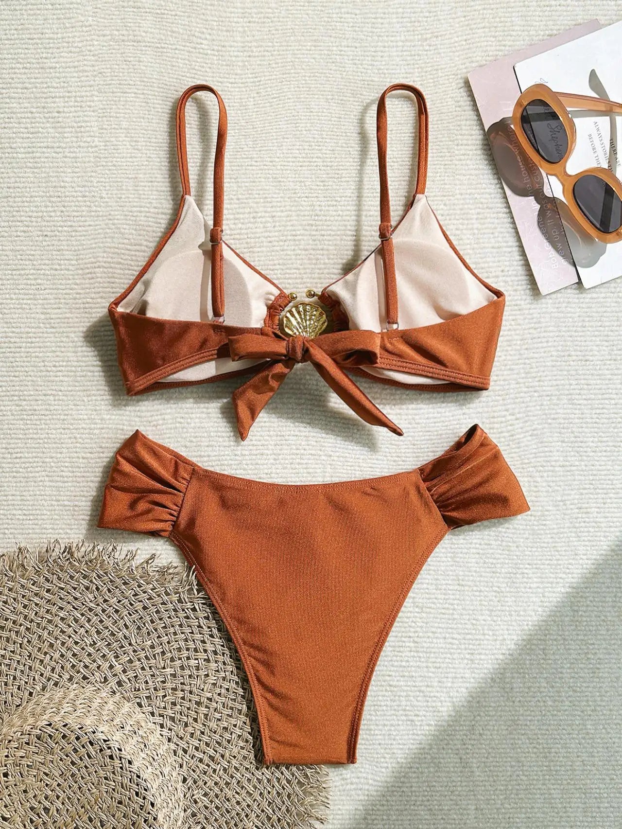 High-Waist String Bikini Set
