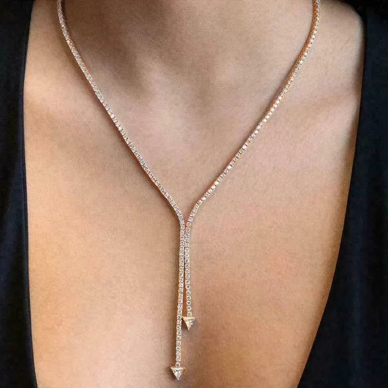 Simple Fine Chain Rhinestone - Piña Colada