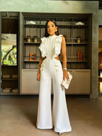 Jumpsuit One Front Ruffle - Piña Colada