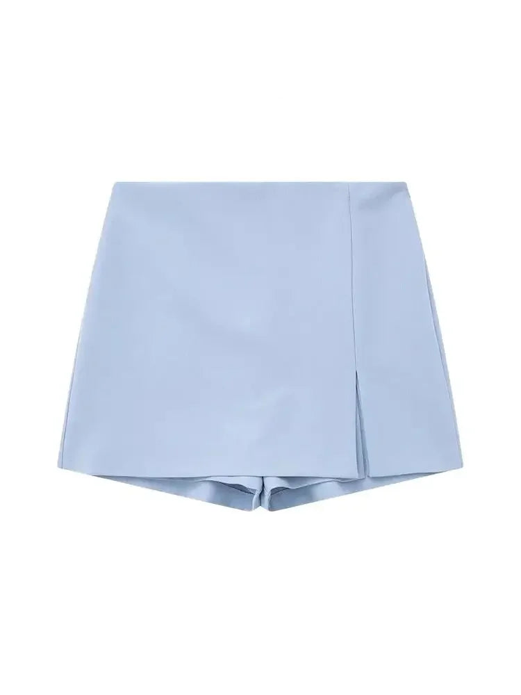 Front Slit Shorts - Piña Colada