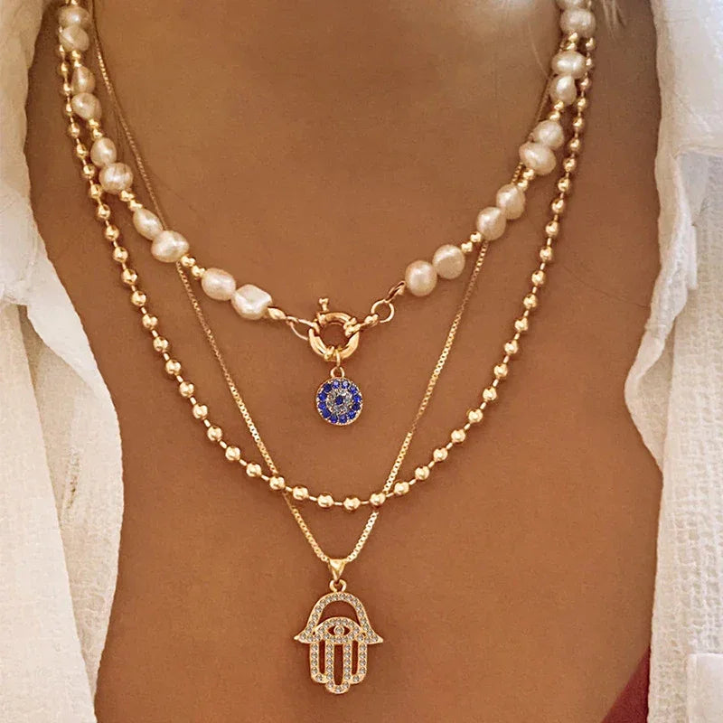 Classic Pendant Lucky Evil Eyes - Piña Colada