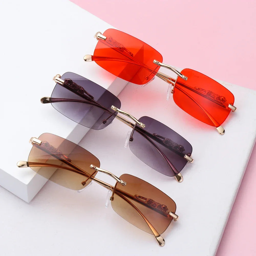 Square Rimless Sunglasses - Piña Colada