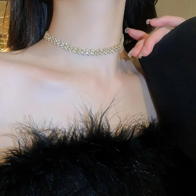 Full Rhinestone Choker - Piña Colada