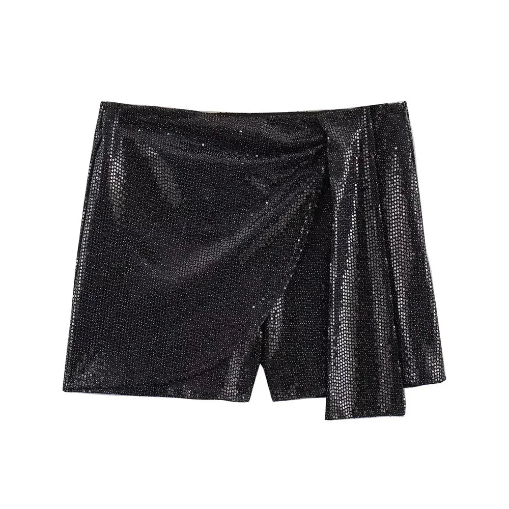 Sequin Shorts Skirts - Piña Colada