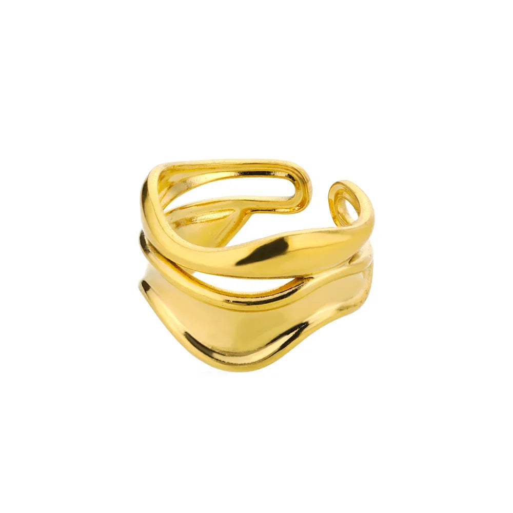Stainless Steel Rings for Women Gold - Piña Colada