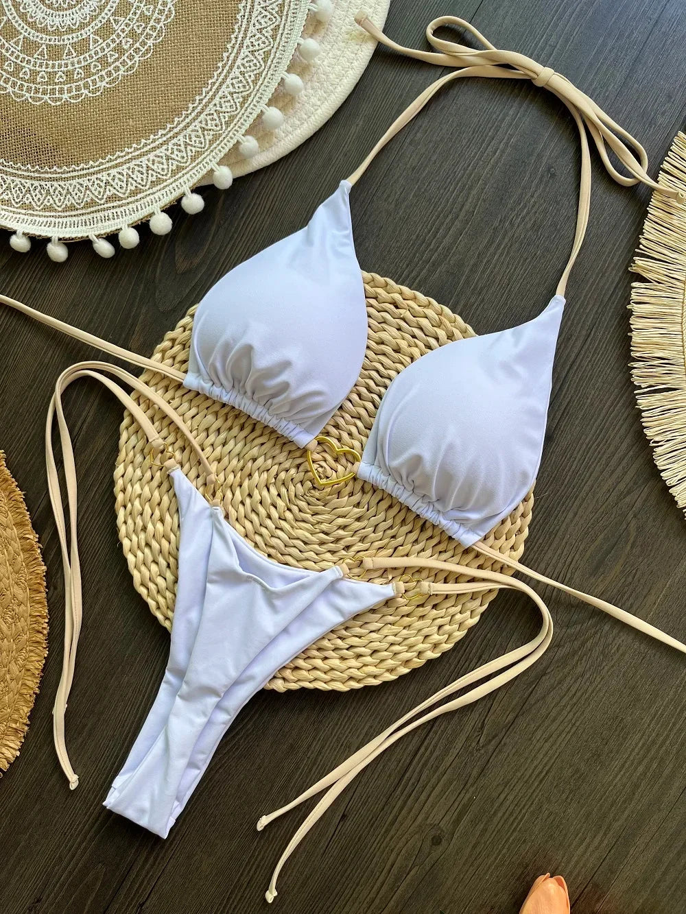 Tropical Vibe Printed Bikini Set - Piña Colada