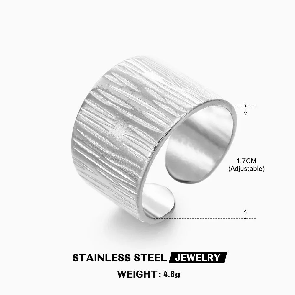 Gold Color Stainless Steel Heart Ring - Piña Colada