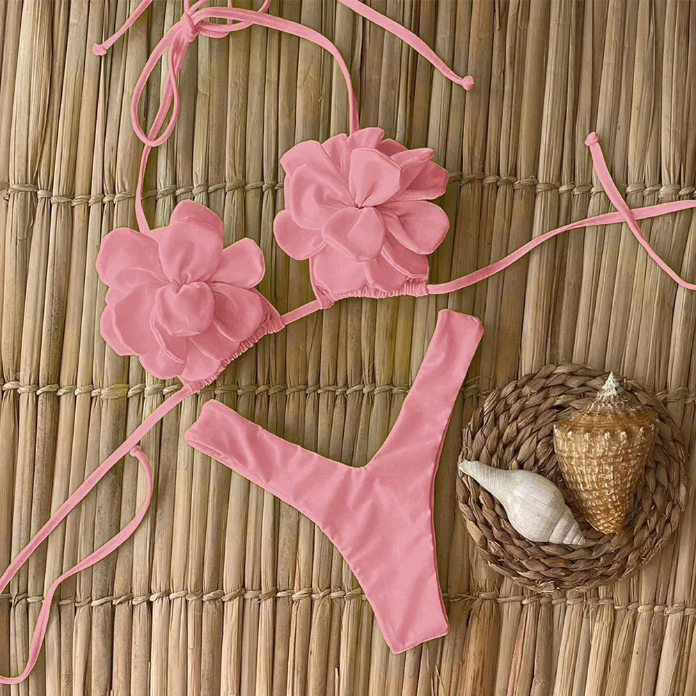 Floral Bikini 2025 Women Swimsuit - Piña Colada