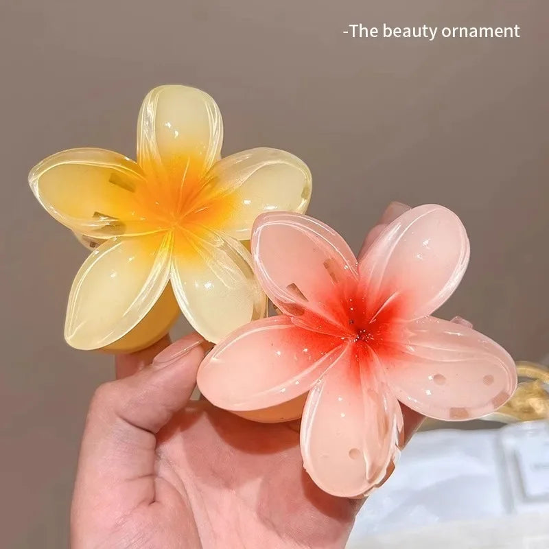 Gradient Hair Clips Women Flower - Piña Colada