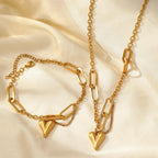 Stainless Steel Heart Jewelry - Piña Colada