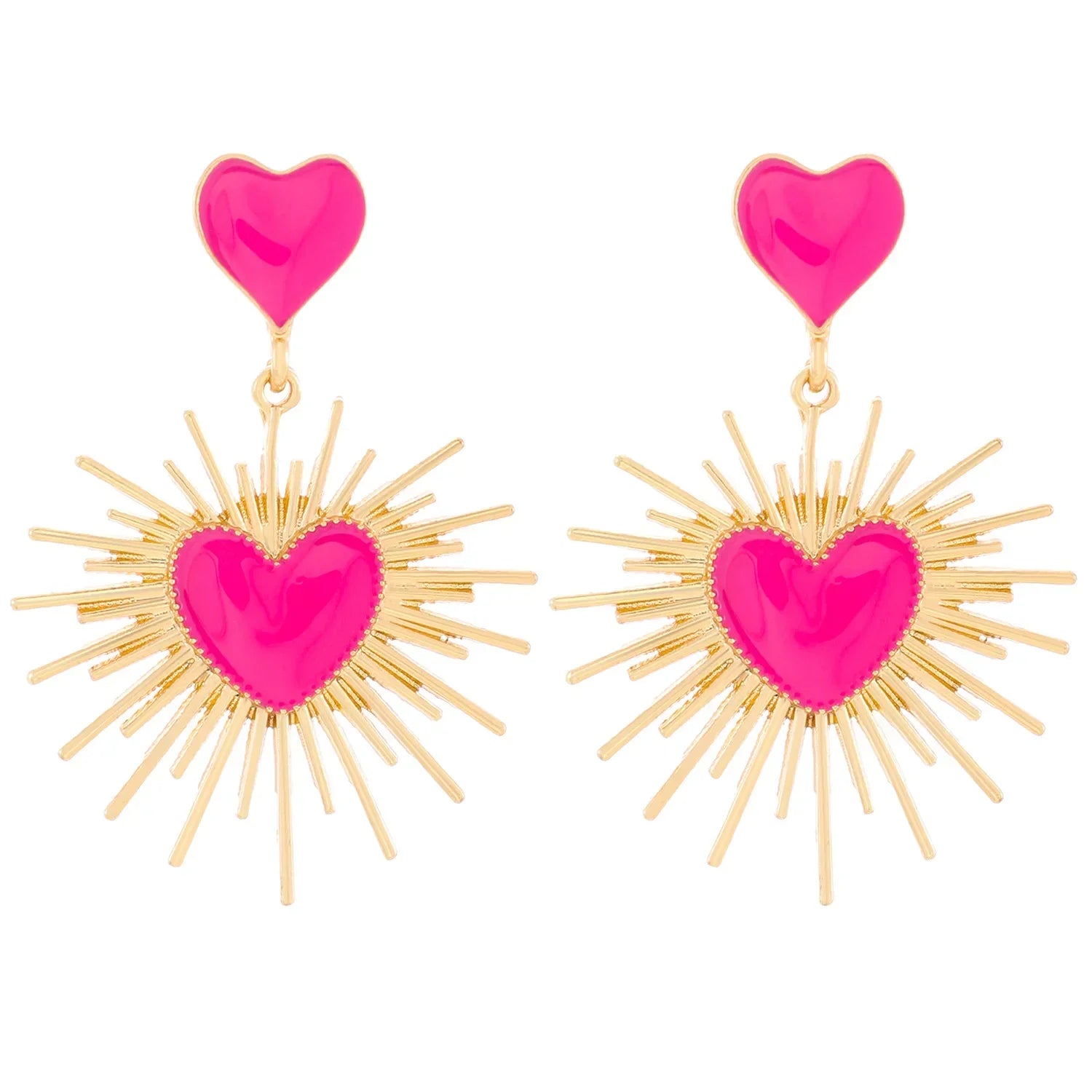 Boho Polka Dot Drop Earrings - Piña Colada