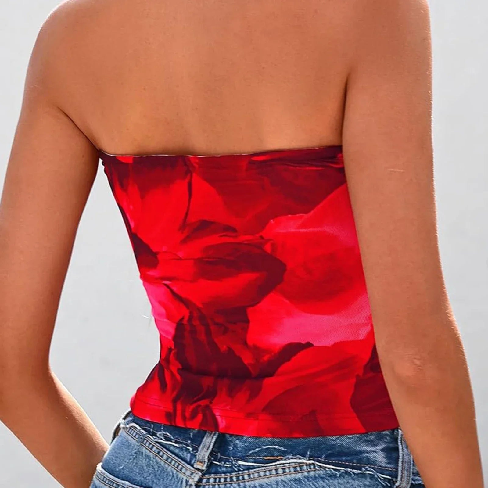 Print Tube Top Strapless - Piña Colada