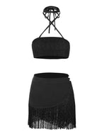 Tassel Bandeau Top & Skirt Set - Piña Colada