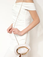 Gold Metal Crossbody Bag for Women’s Evening - Piña Colada