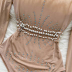 Beaded Mesh Bodysuit - Piña Colada